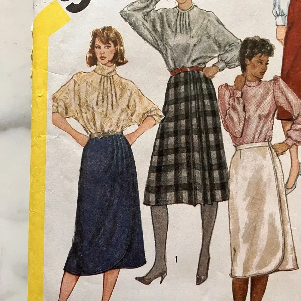 Vintage Simplicity Pattern 6080 Women’s Set of‎ Front Wrap Skirts Size 16